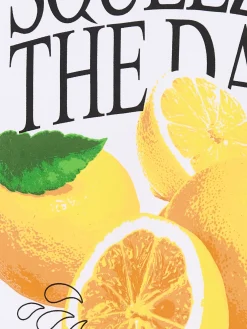 Cropp Koszulki*Biała koszulka z motywem cytryn