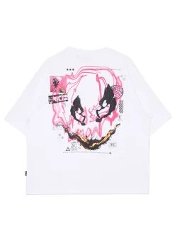 Cropp Koszulki*Biała koszulka z nadrukiem