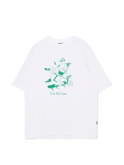 Cropp Koszulki*Biała koszulka z nadrukiem