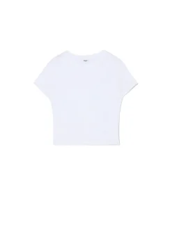 Cropp Koszulki, Topy*Biała koszulka z wiskozą