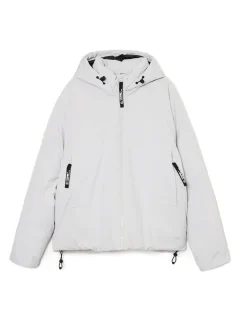 Cropp Kurtki Zimowe|Kurtki, Płaszcze*Biała kurtka puffer z kapturem