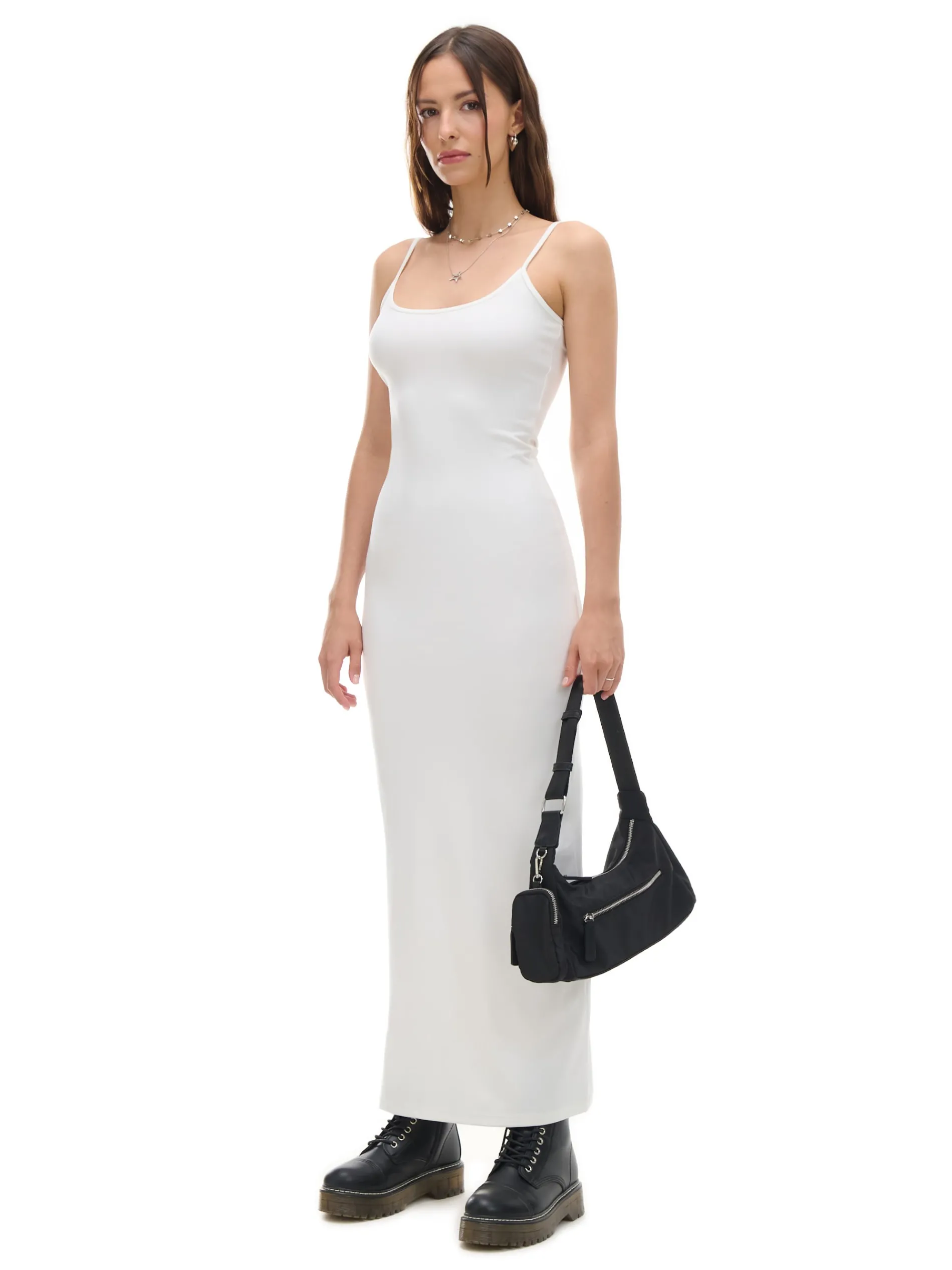 Cropp Sukienki, Kombinezony*Biała sukienka maxi