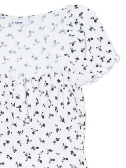 Cropp Sukienki, Kombinezony*Biała sukienka midi w kwiaty