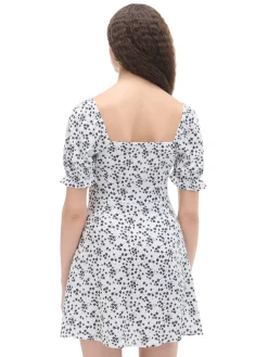 Cropp Sukienki, Kombinezony*Biała sukienka mini w kwiaty