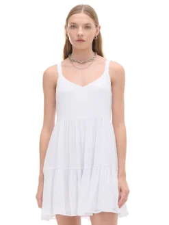 Cropp Sukienki, Kombinezony*Biała sukienka na ramiączkach