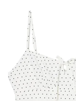 Cropp Sukienki, Kombinezony*Biała sukienka w groszki