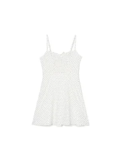 Cropp Sukienki, Kombinezony*Biała sukienka w groszki