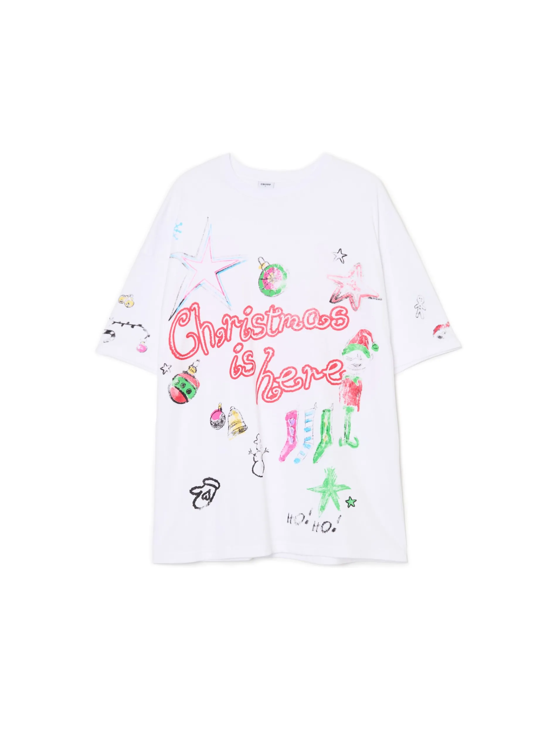 Cropp Ubrania Świąteczne|Koszulki, Topy*Biała świąteczna koszulka