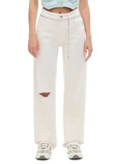 Cropp Jeansy*Białe jeansy straight