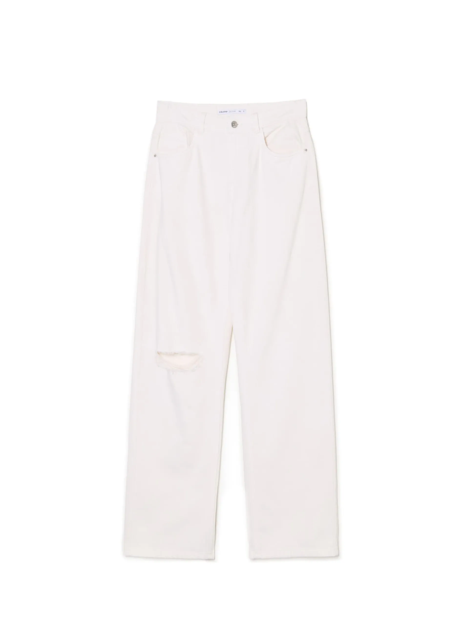Cropp Jeansy*Białe jeansy straight