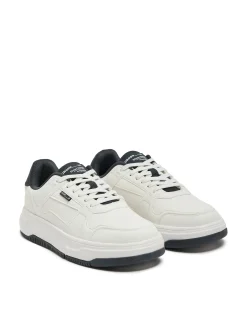 Cropp Sneakersy*Białe sneakersy z czarnymi elementami