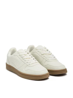 Cropp Sneakersy*Białe sneakersy z imitacji skóry