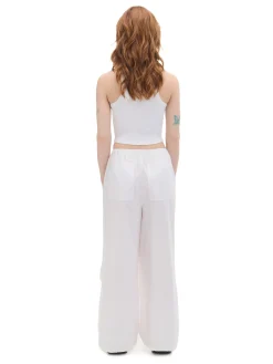 Cropp Spodnie*Białe spodnie wide leg