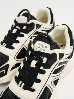 Cropp Sneakersy*Biało-czarne sneakersy