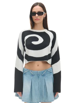 Cropp Swetry*Biało-czarny sweter