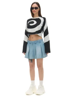 Cropp Swetry*Biało-czarny sweter