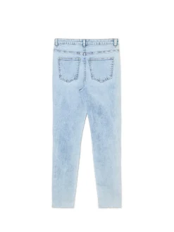 Cropp Jeansy*Błękitne jeansy skinny z przetarciami