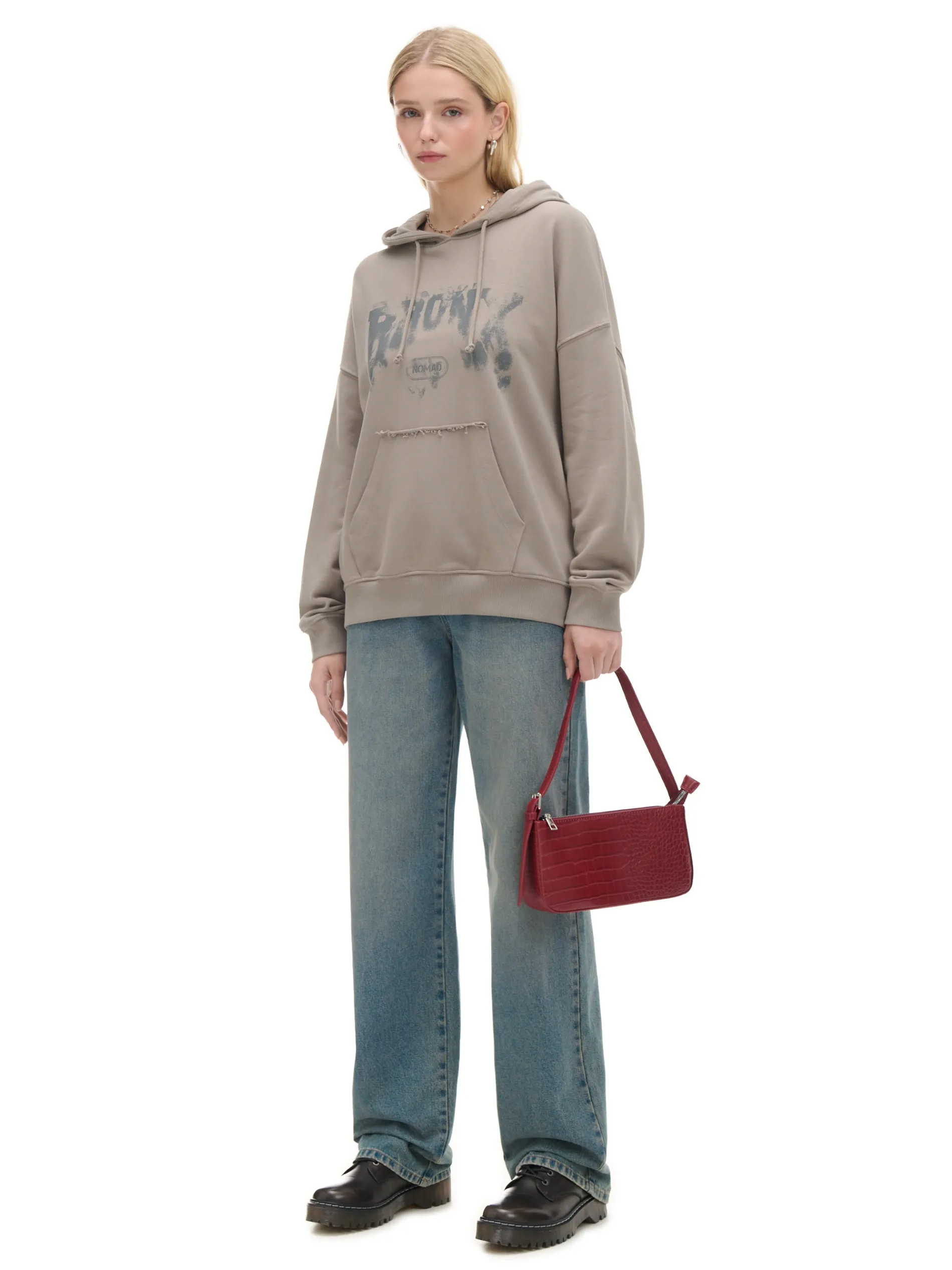 Cropp Unisex|Unisex*Bluza hoodie oversize z napisem UNISEX