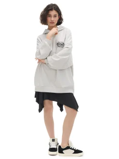 Cropp Bluzy*Bluza oversize z kapturem i nadrukiem