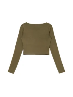 Cropp Koszulki, Topy*Bluzka longsleeve z wiskozą