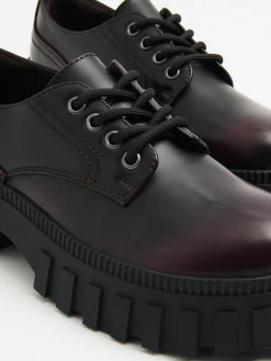 Cropp Półbuty*Bordowe półbuty derby