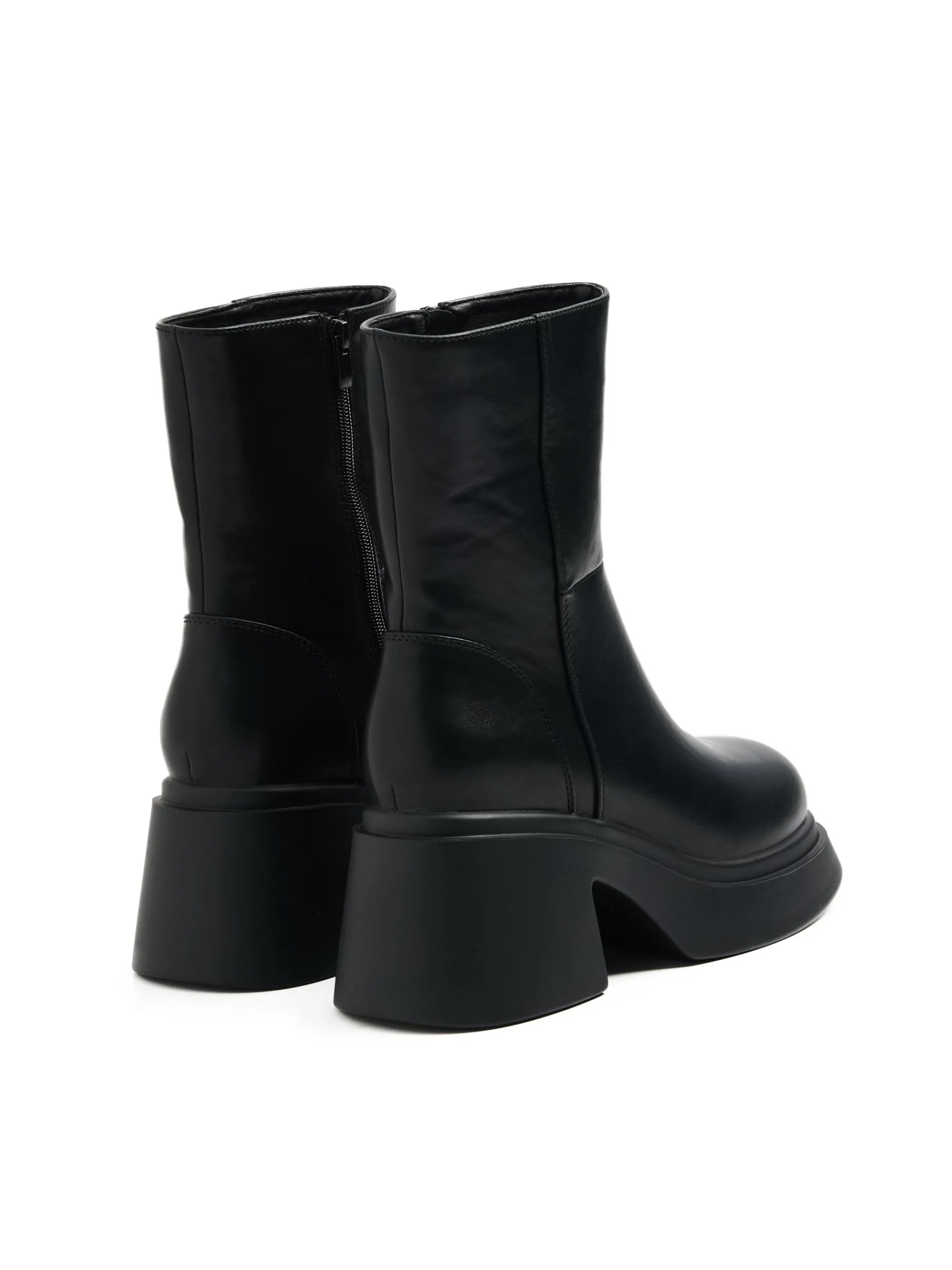 Cropp Botki, Trzewiki*Botki z imitacji skóry na słupku