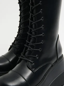 Cropp Botki, Trzewiki*Botki z imitacji skóry na platformie