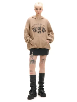 Cropp Unisex|Unisex*Brązowa bluza hoodie z dobermanami UNISEX