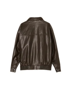 Cropp Kurtki, Płaszcze*Brązowa kurtka bomber z efektem znoszenia