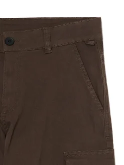 Cropp Spodnie*Brązowe spodnie z kieszeniami cargo
