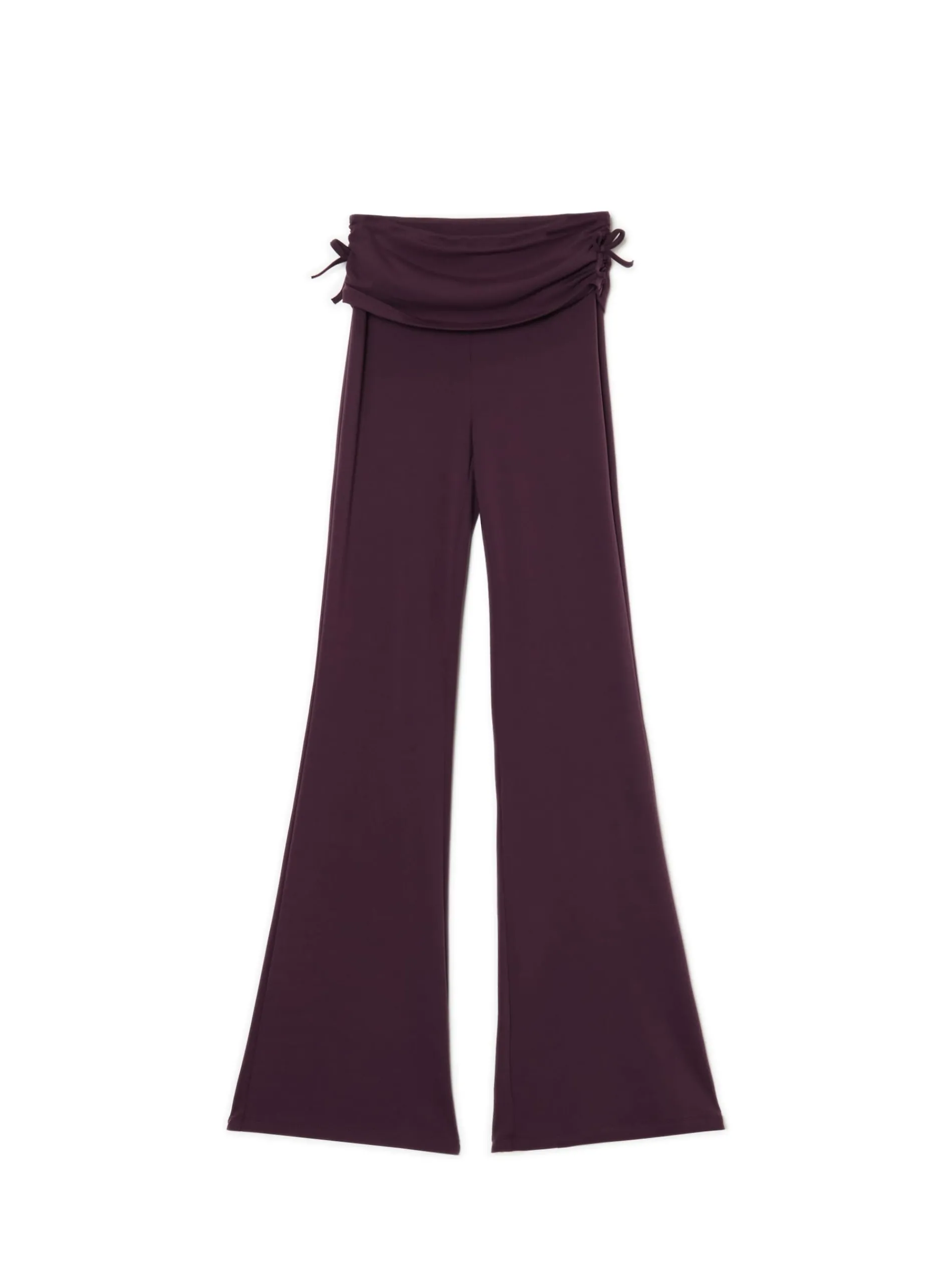 Cropp Spodnie|Sety*Burgundowe dresy z ozdobną zakładką