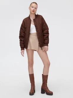 Cropp Kurtki, Płaszcze*Ciemnobrązowa kurtka bomber