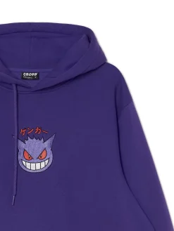 Cropp Bluzy*Ciemnofioletowa bluza z kapturem Pokémon