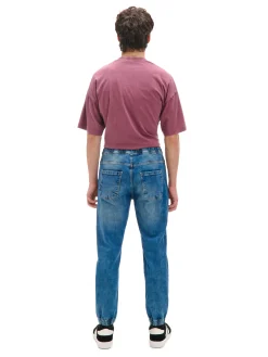 Cropp Jeansy*Ciemnoe jeansowe joggery