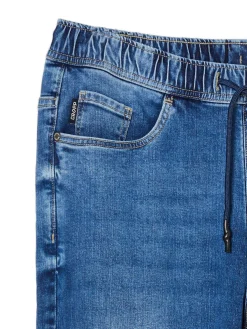 Cropp Jeansy*Ciemnoe jeansowe joggery