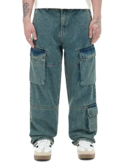 Cropp Jeansy*Ciemnoe jeansy wide leg