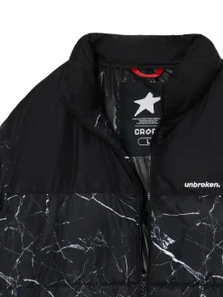 Cropp Kurtki Zimowe|Kurtki, Płaszcze*Ciemnoszara kurtka puffer z nadrukiem