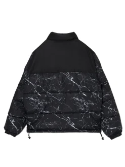 Cropp Kurtki Zimowe|Kurtki, Płaszcze*Ciemnoszara kurtka puffer z nadrukiem