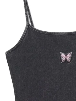 Cropp Sukienki, Kombinezony*Ciemnoszara sukienka na ramiączkach