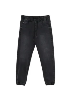 Cropp Jeansy*Ciemnoszare jeansowe joggery