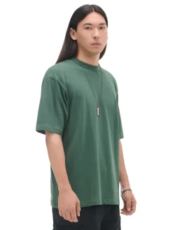 Cropp Koszulki*Ciemnozielona gładka koszulka