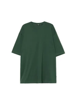 Cropp Koszulki*Ciemnozielona gładka koszulka