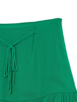 Cropp Spódnice*Ciemnozielona spódniczka z wiązaniem