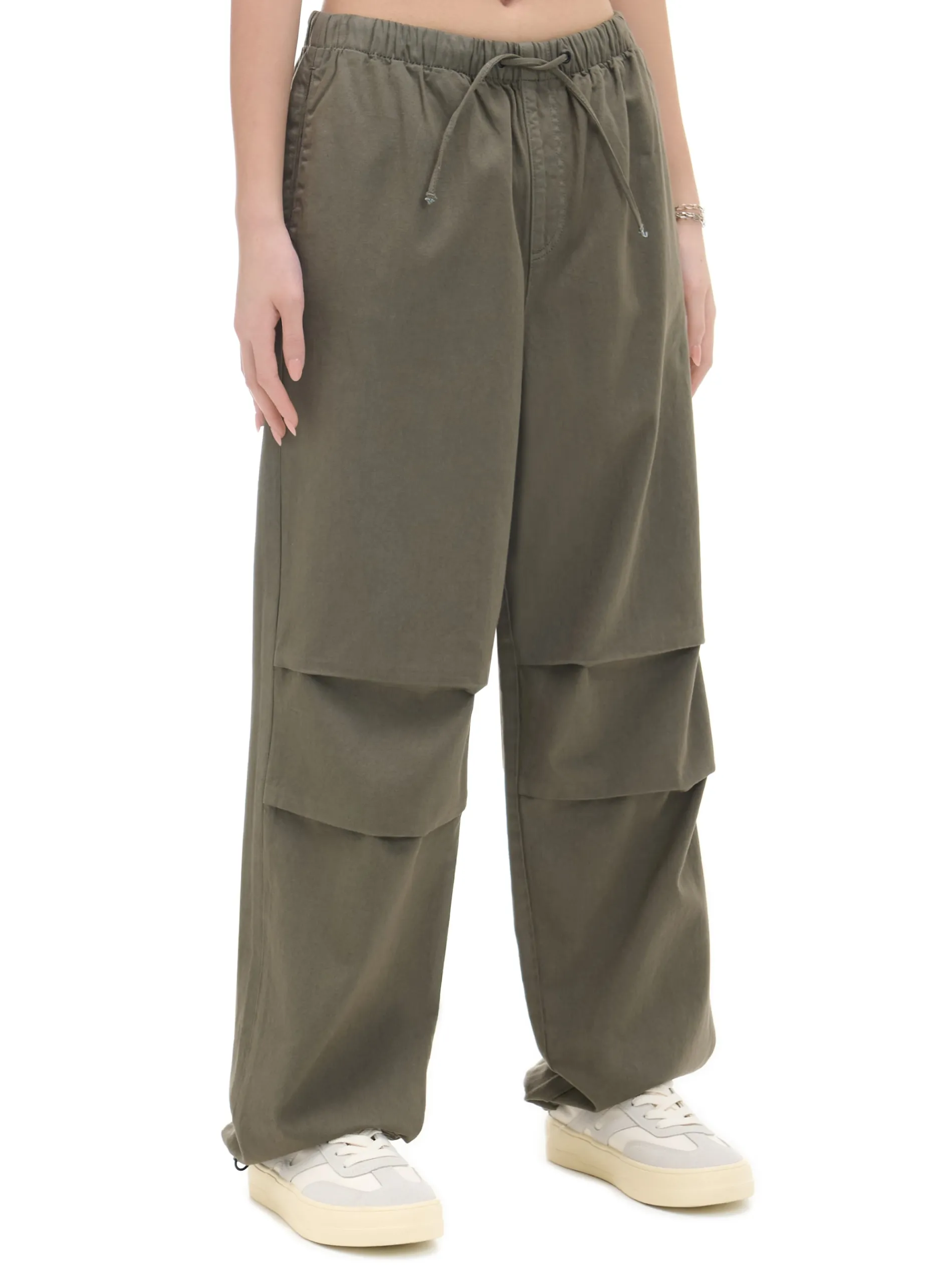 Cropp Jeansy*Ciemnozielone jeansy parachute