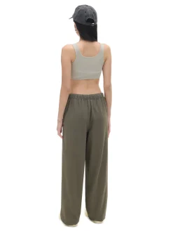 Cropp Jeansy*Ciemnozielone jeansy parachute