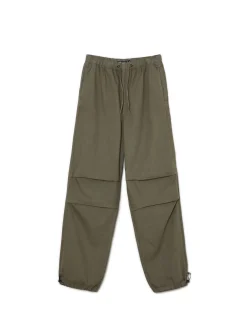 Cropp Jeansy*Ciemnozielone jeansy parachute