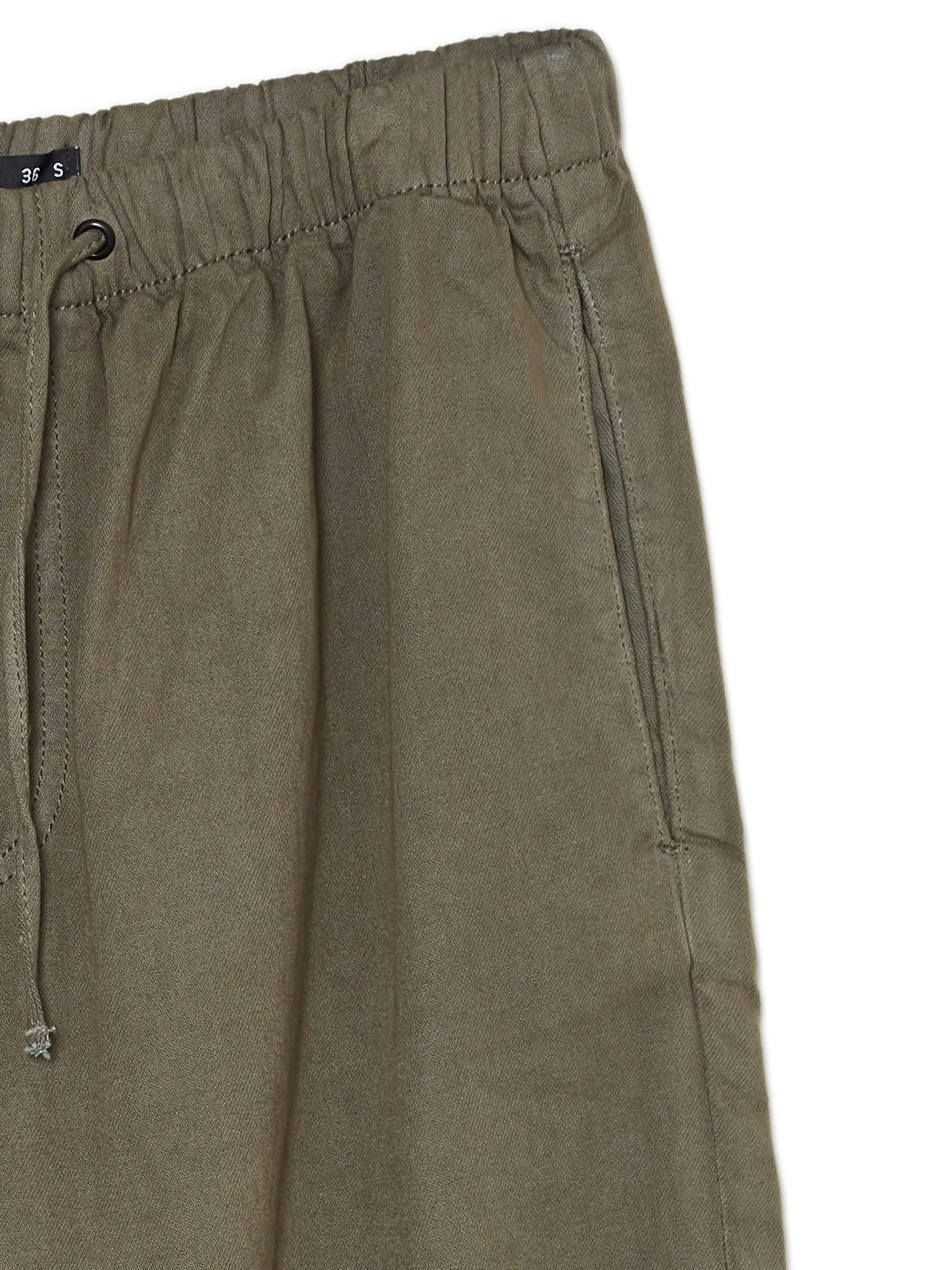 Cropp Jeansy*Ciemnozielone jeansy parachute