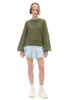 Cropp Swetry*Ciemno sweter z szerokim rękawem