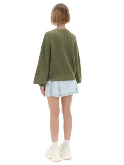 Cropp Swetry*Ciemno sweter z szerokim rękawem