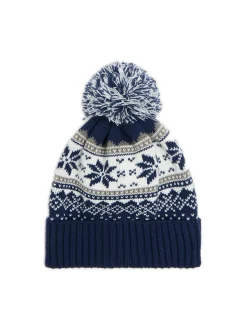 Cropp Czapki*Ciepła granatowa czapka z pomponem